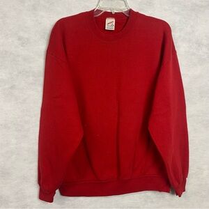 Jerzees Men's Crewneck Sweatshirt in Bold Red